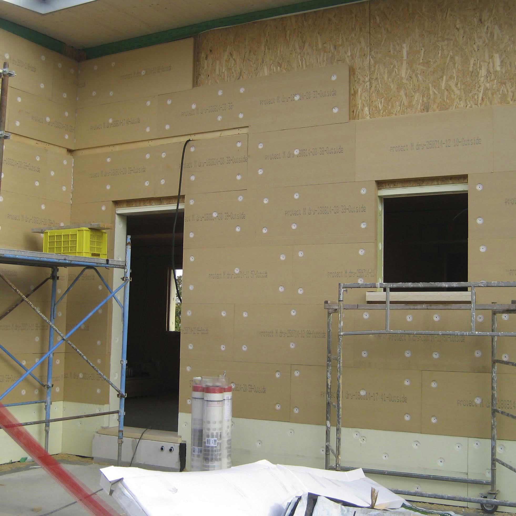 Pannelli isolanti in fibra di legno FiberTherm Protect densità 230, 265kg/mc cappotto termico